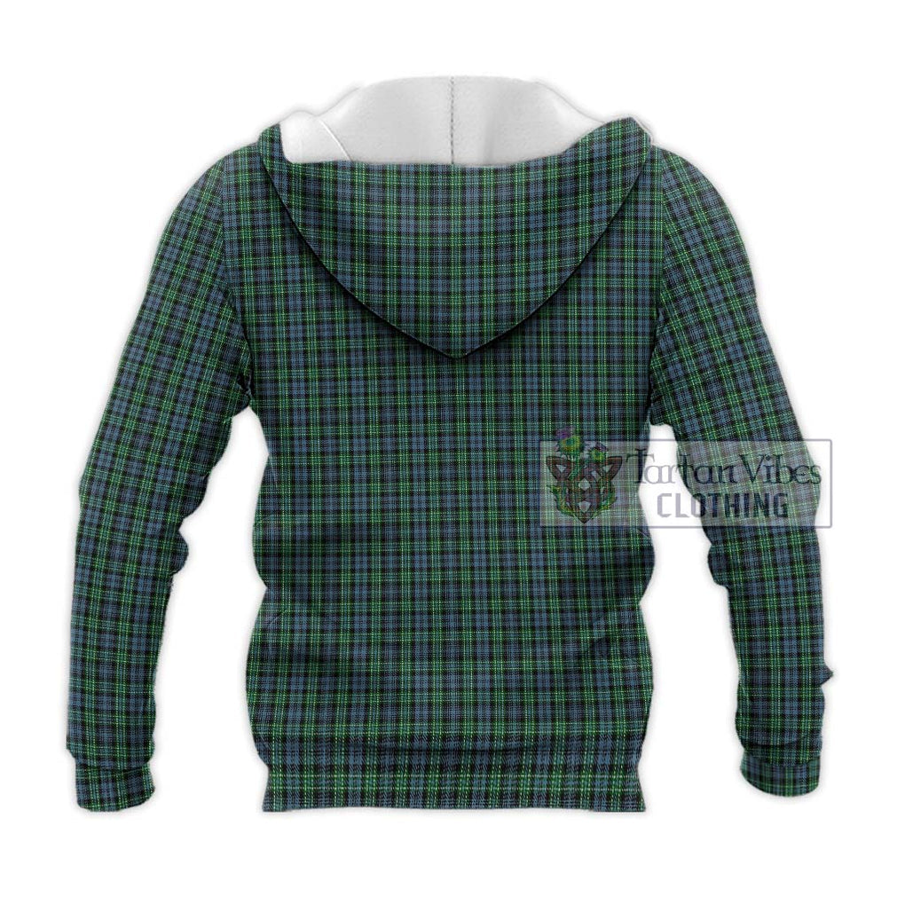 Arbuthnot Tartan Knitted Hoodie with Family Crest DNA In Me Style - Tartanvibesclothing Shop