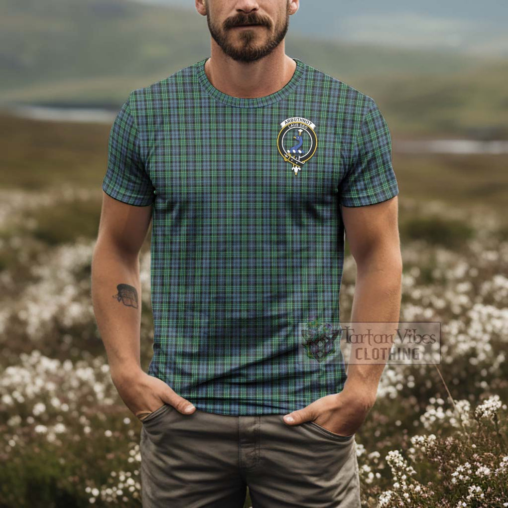 Tartan Vibes Clothing Arbuthnot Tartan T-Shirt with Family Crest and Bearded Skull Holding Bottles of Whiskey