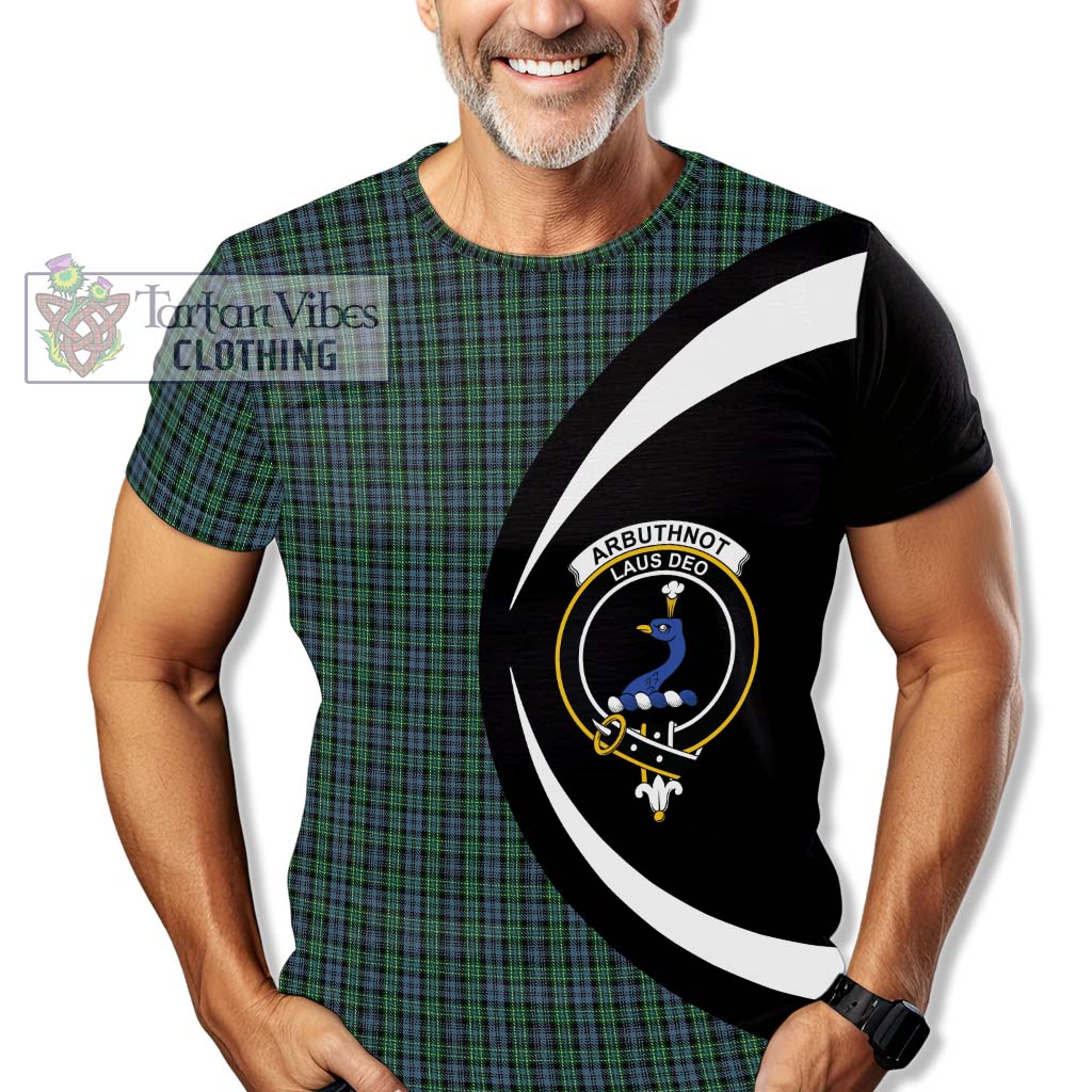 Tartan Vibes Clothing Arbuthnot Tartan T-Shirt with Family Crest Circle Style