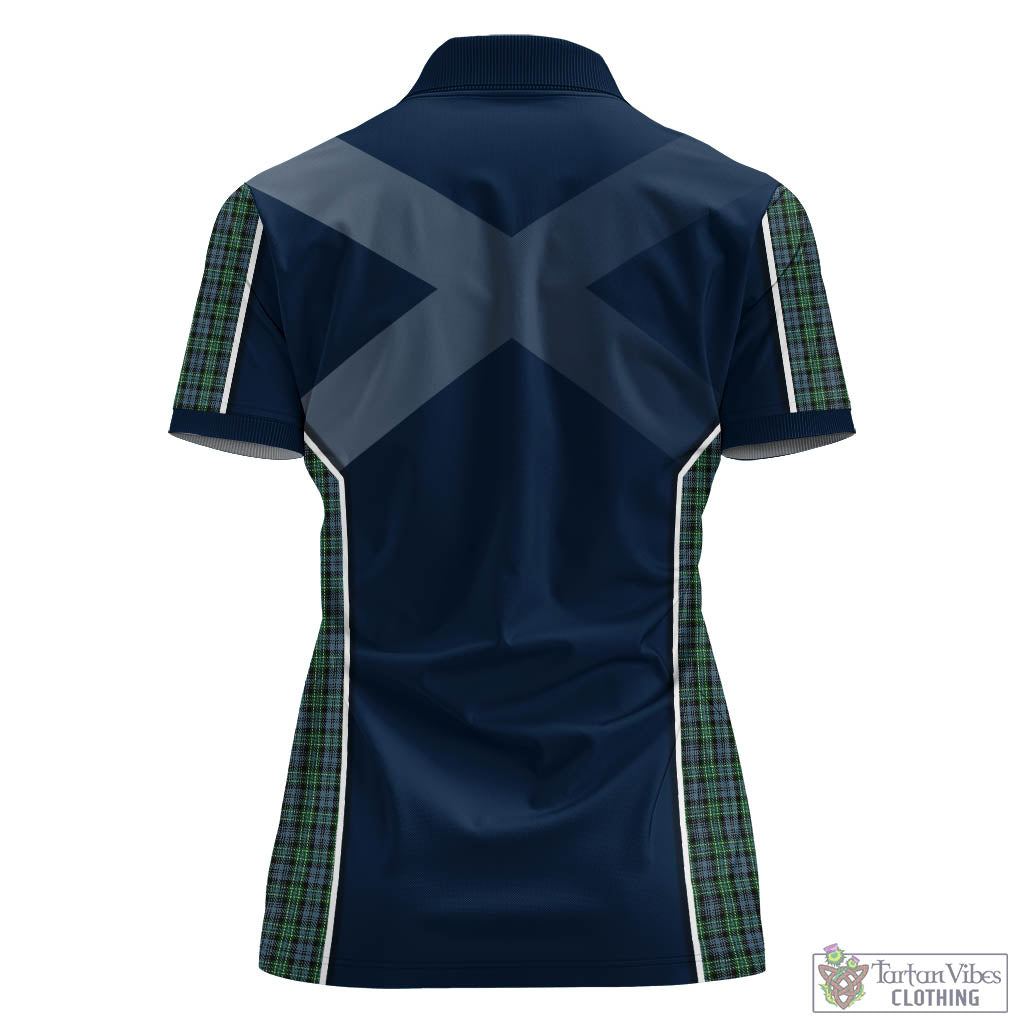 Tartan Vibes Clothing Arbuthnot Tartan Women's Polo Shirt with Family Crest and Scottish Thistle Vibes Sport Style