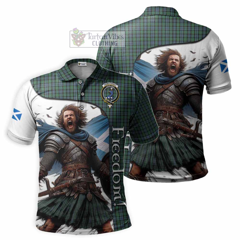 Tartan Vibes Clothing Arbuthnot Crest Tartan Polo Shirt Inspired by the Freedom of Scottish Warrior