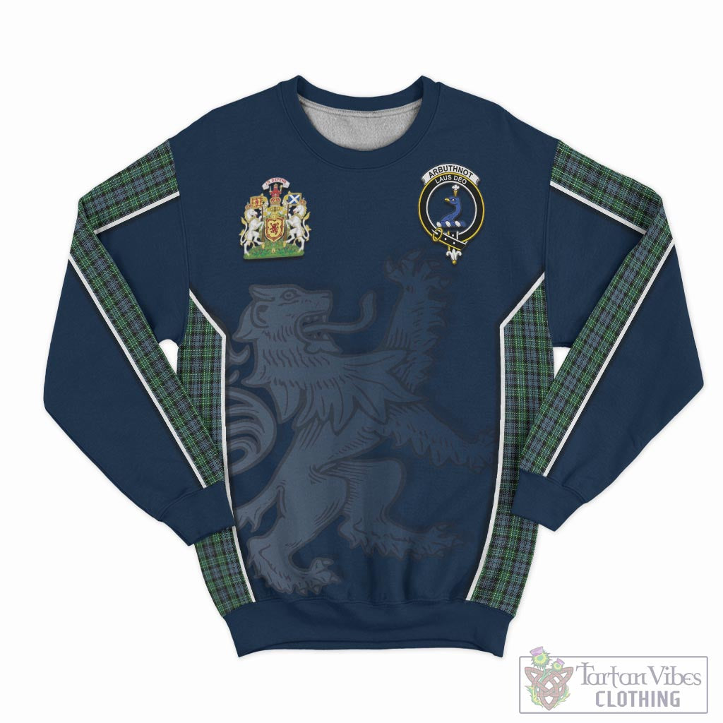 Tartan Vibes Clothing Arbuthnot Tartan Sweater with Family Crest and Lion Rampant Vibes Sport Style