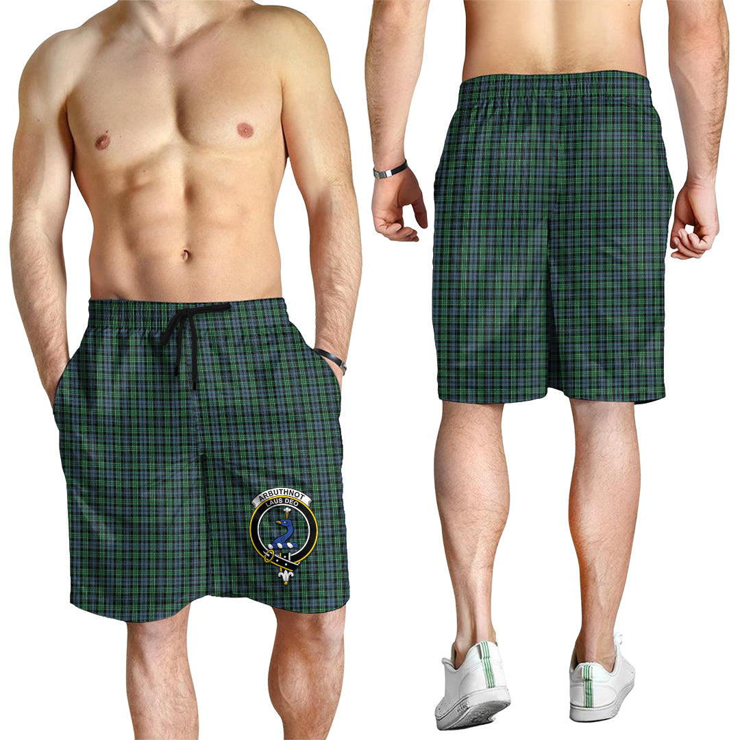 Arbuthnot Tartan Mens Shorts with Family Crest - Tartanvibesclothing