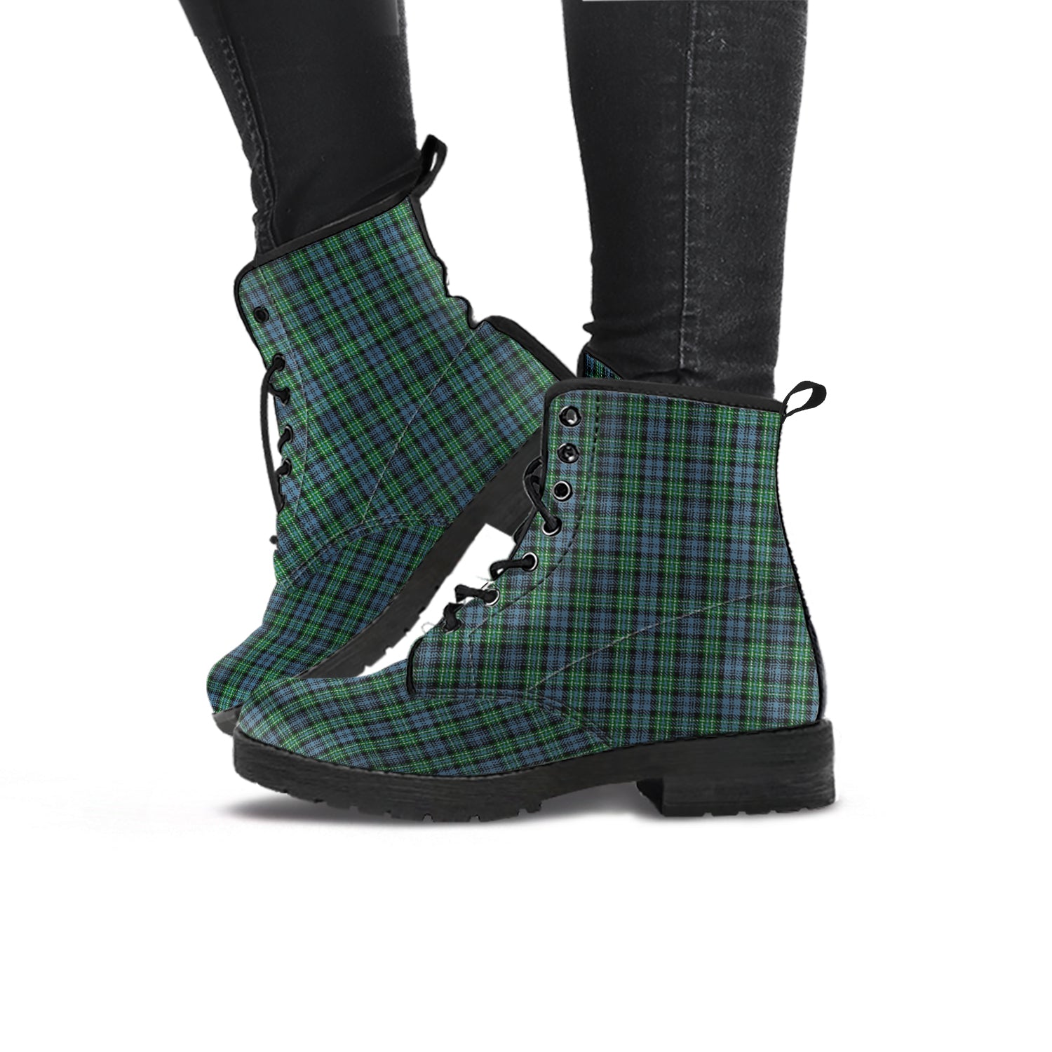 Arbuthnot Tartan Leather Boots - Tartanvibesclothing