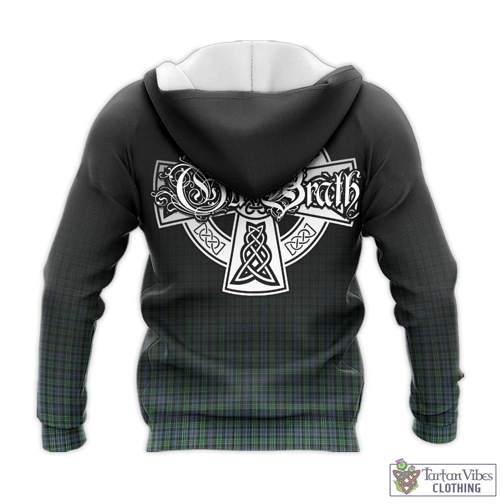 Tartan Vibes Clothing Arbuthnot Tartan Knitted Hoodie Featuring Alba Gu Brath Family Crest Celtic Inspired