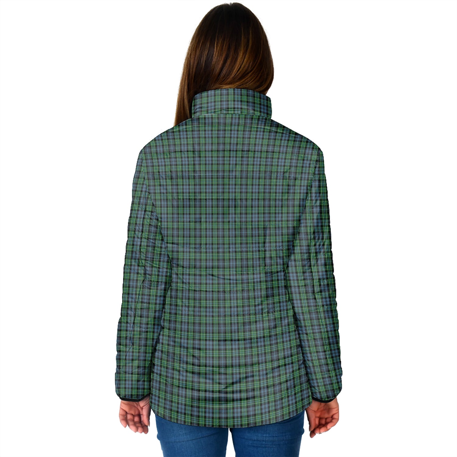 Arbuthnot Tartan Padded Jacket with Family Crest - Tartan Vibes Clothing