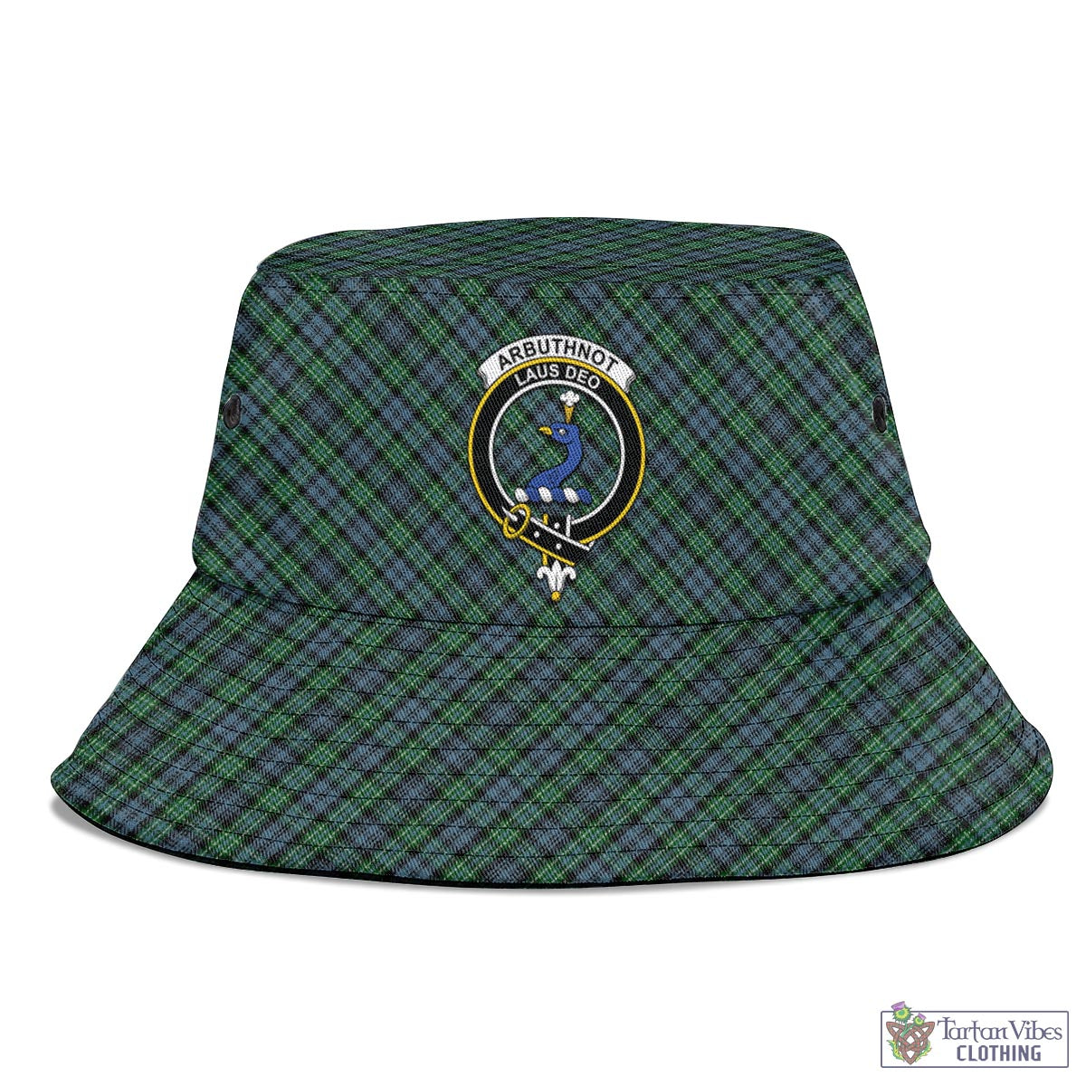 Tartan Vibes Clothing Arbuthnot Tartan Bucket Hat with Family Crest