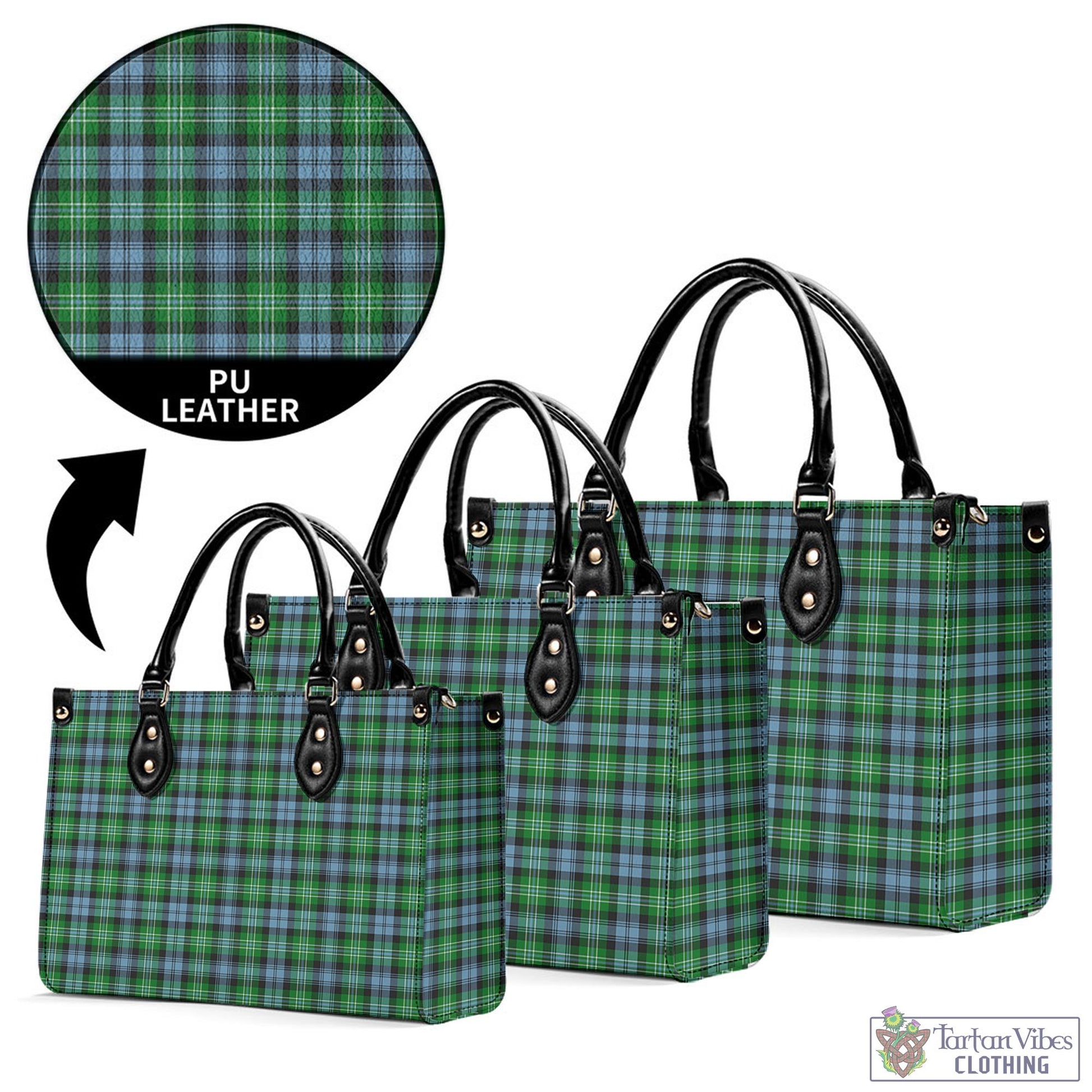 Tartan Vibes Clothing Arbuthnot Ancient Tartan Luxury Leather Handbags