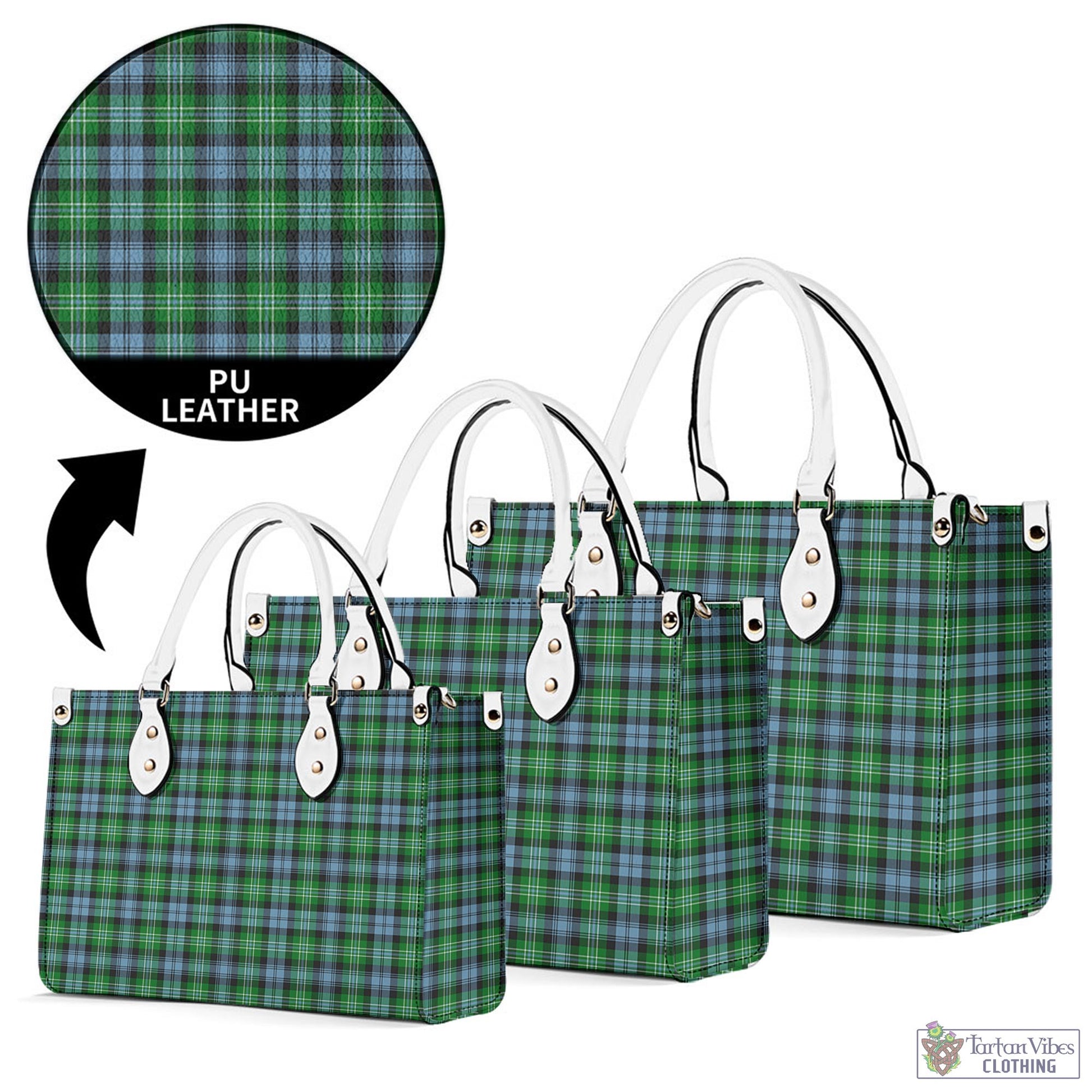 Tartan Vibes Clothing Arbuthnot Ancient Tartan Luxury Leather Handbags