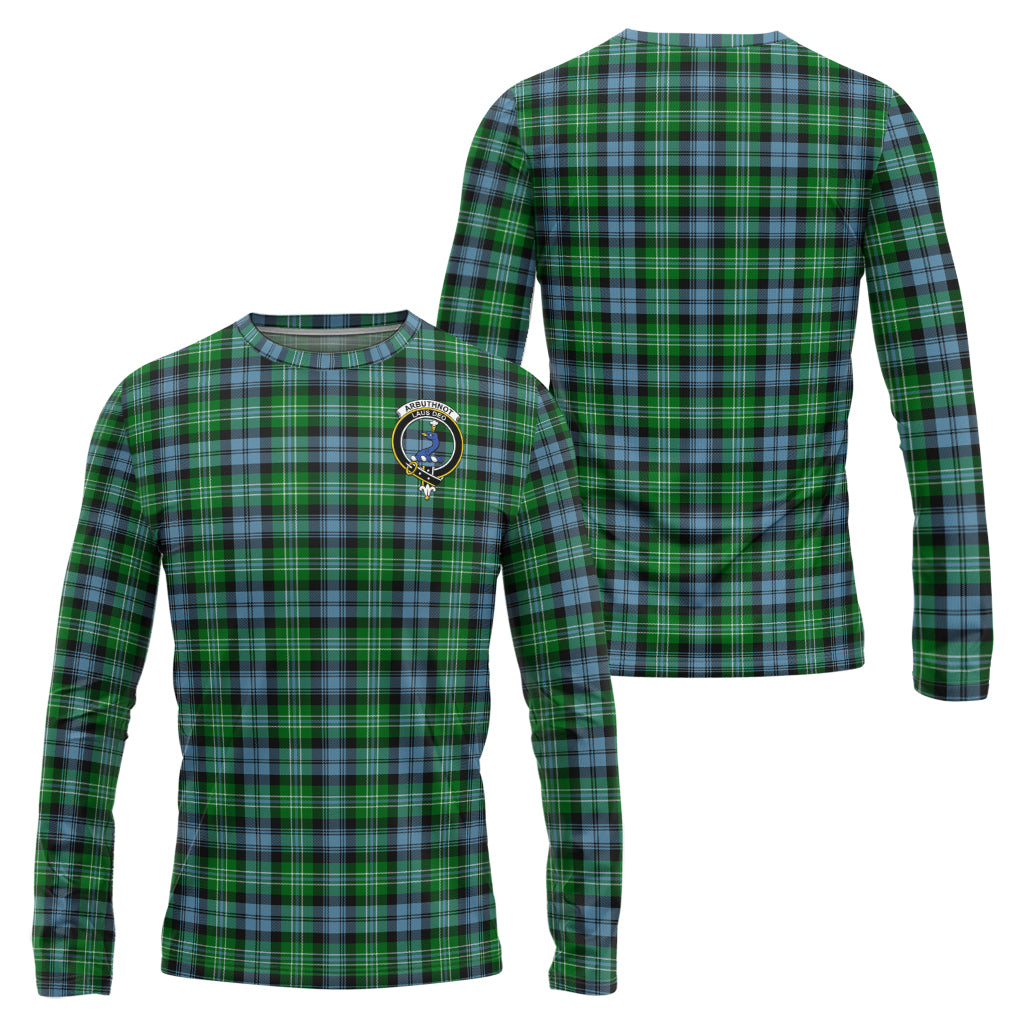 Arbuthnot Ancient Tartan Long Sleeve T-Shirt with Family Crest Unisex - Tartanvibesclothing