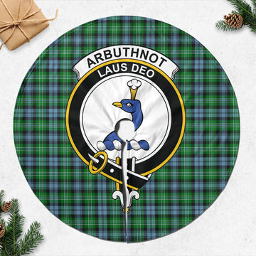 Arbuthnot Ancient Tartan Christmas Tree Skirt with Family Crest