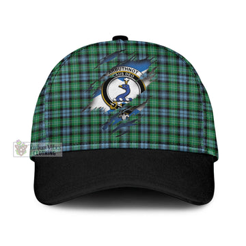 Arbuthnot Ancient Tartan Classic Cap with Family Crest In Me Style