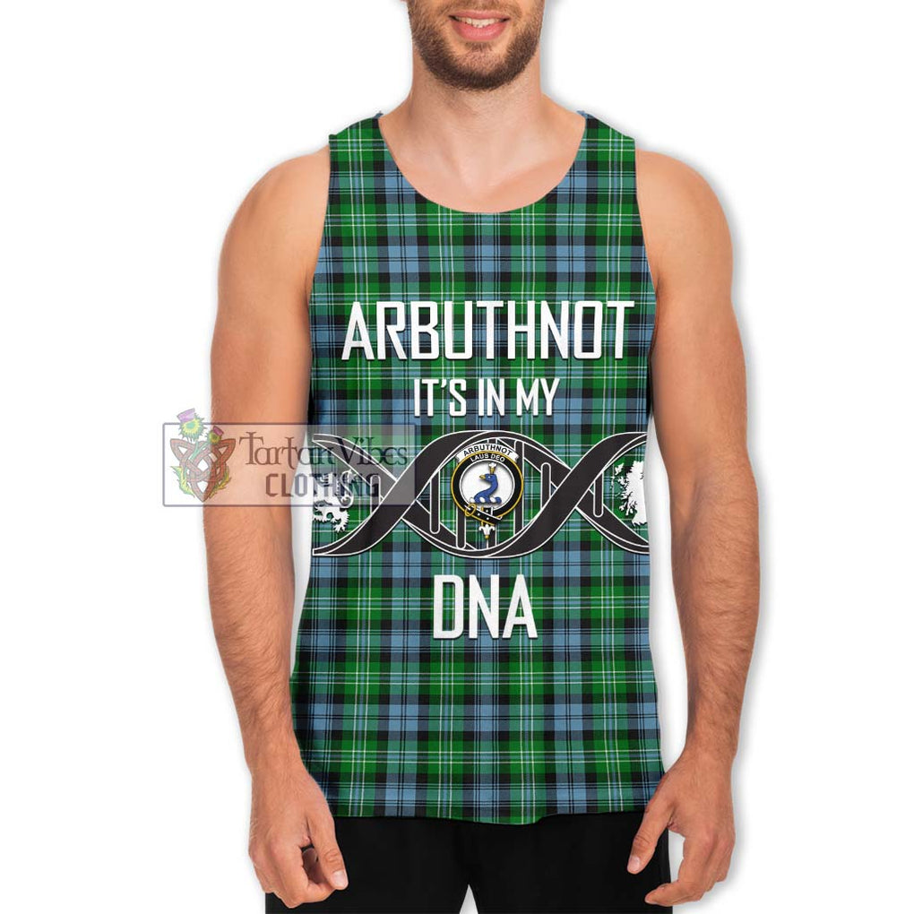 Arbuthnot Ancient Tartan Men's Tank Top with Family Crest DNA In Me Style Men - Tartanvibesclothing Shop