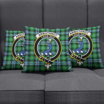 Arbuthnot Ancient Tartan Pillow Cover with Family Crest