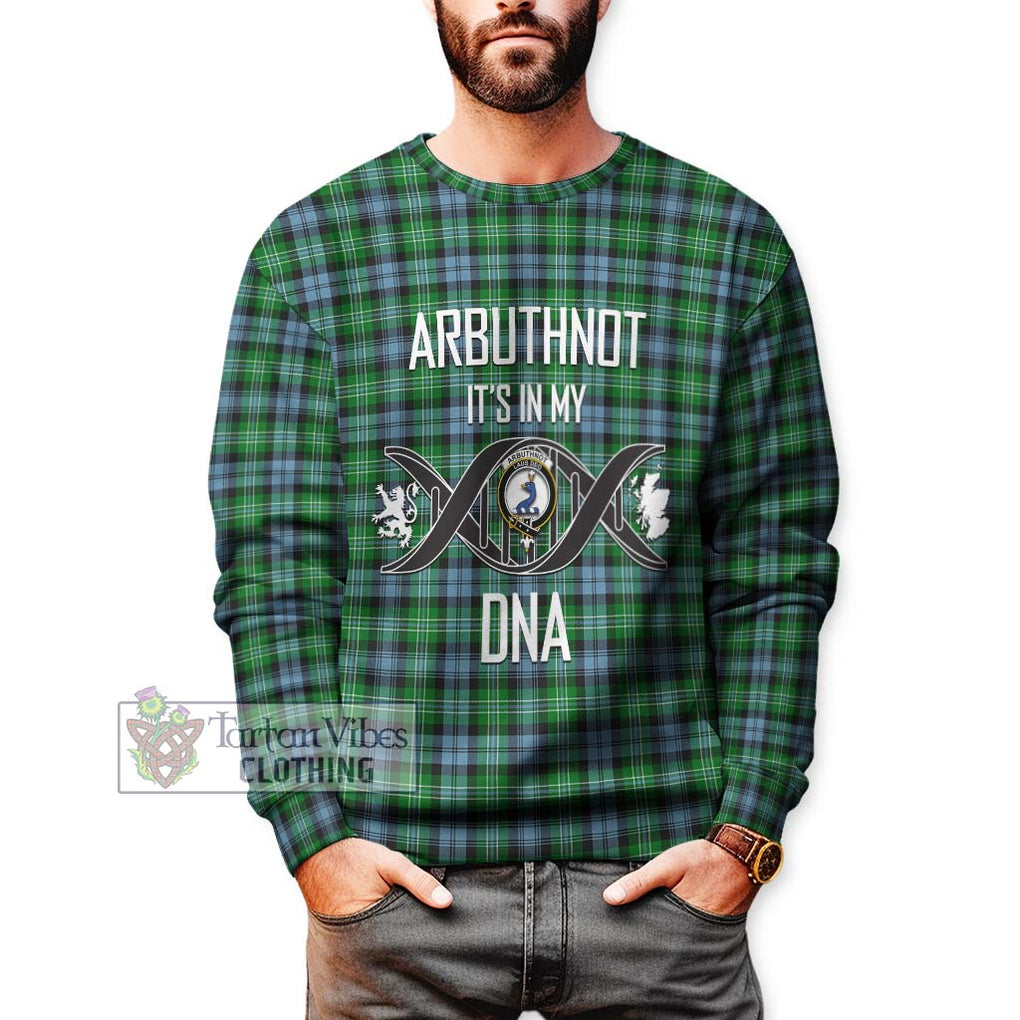 Arbuthnot Ancient Tartan Sweatshirt with Family Crest DNA In Me Style Unisex - Tartanvibesclothing Shop