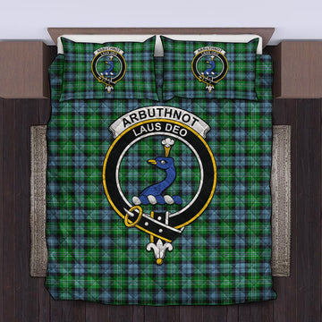 Arbuthnot Ancient Tartan Quilt Bed Set with Family Crest