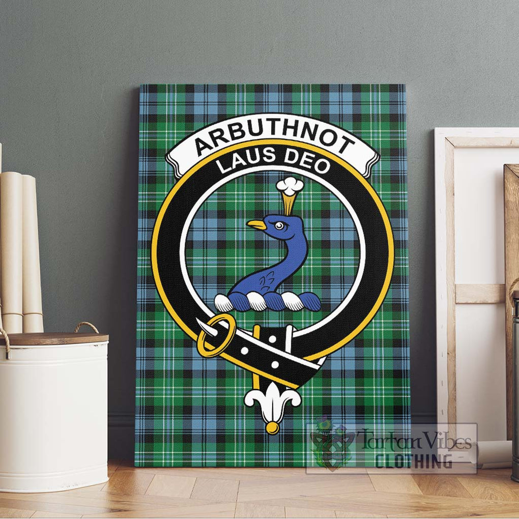 Arbuthnot Ancient Tartan Canvas Print Wall Art with Family Crest Without Frame - Tartan Vibes Clothing