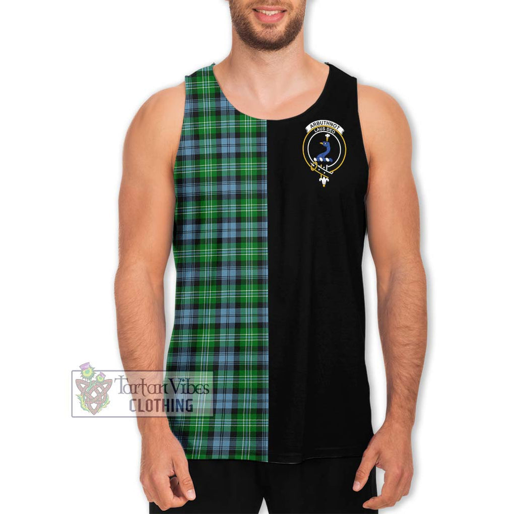 Arbuthnot Ancient Tartan Men's Tank Top with Family Crest and Half Of Me Style Men - Tartanvibesclothing Shop