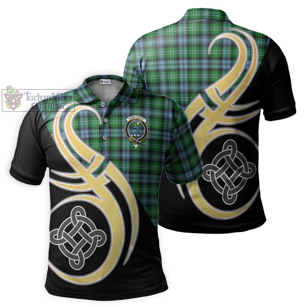 Arbuthnot Ancient Tartan Polo Shirt with Family Crest and Celtic Symbol Style Kid - Tartan Vibes Clothing