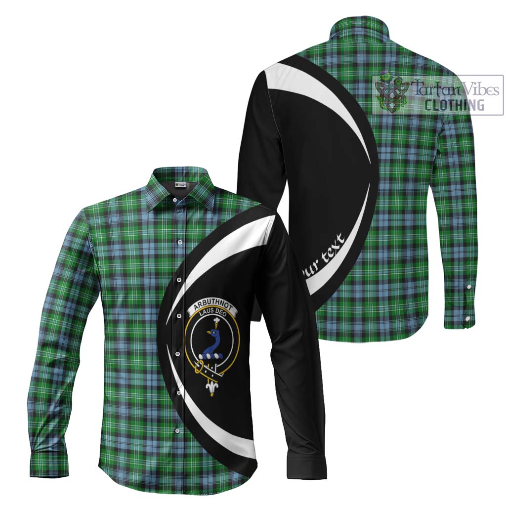 Tartan Vibes Clothing Arbuthnot Ancient Tartan Long Sleeve Button Up with Family Crest Circle Style