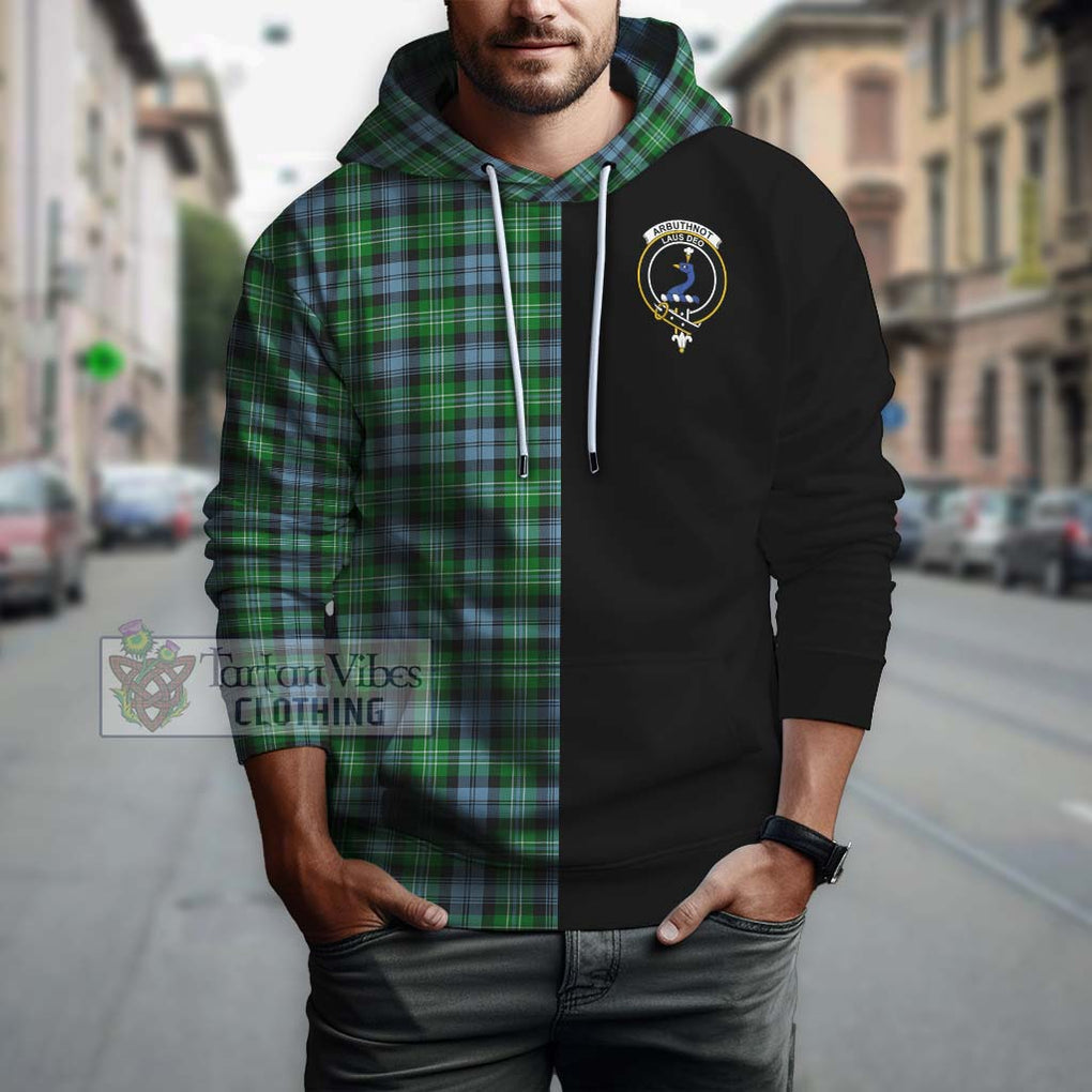 Arbuthnot Ancient Tartan Hoodie with Family Crest and Half Of Me Style Zip Hoodie - Tartanvibesclothing Shop