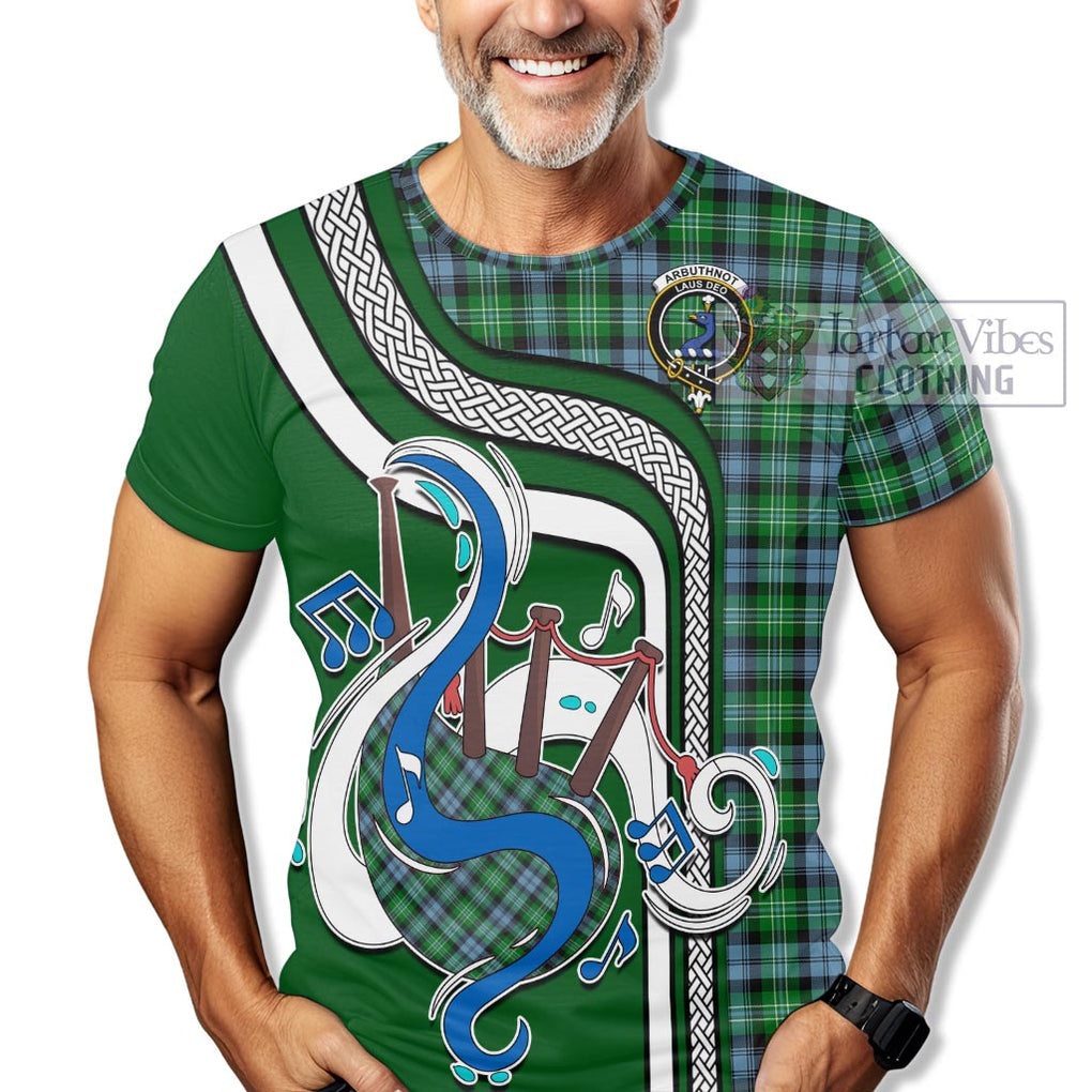 Arbuthnot Ancient Tartan T-Shirt with Epic Bagpipe Style Kid's Shirt - Tartanvibesclothing Shop