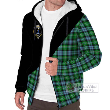 Arbuthnot Ancient Tartan Sherpa Hoodie with Family Crest and Military Logo Style