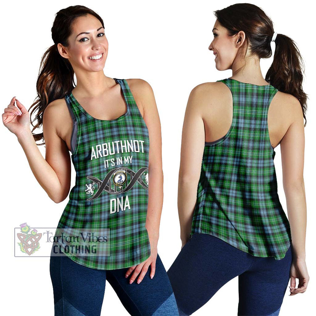 Arbuthnot Ancient Tartan Women's Racerback Tanks with Family Crest DNA In Me Style 4XL - Tartanvibesclothing Shop