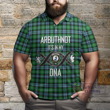 Arbuthnot Ancient Tartan Polo Shirt with Family Crest DNA In Me Style