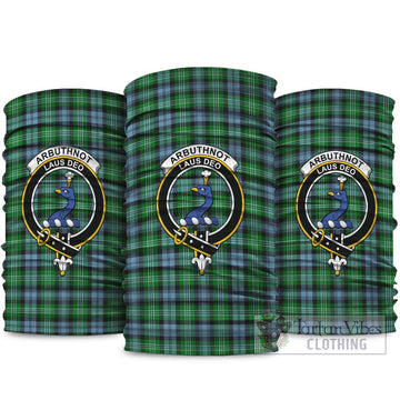 Arbuthnot Ancient Tartan Neck Gaiters, Tartan Bandanas, Tartan Head Band with Family Crest