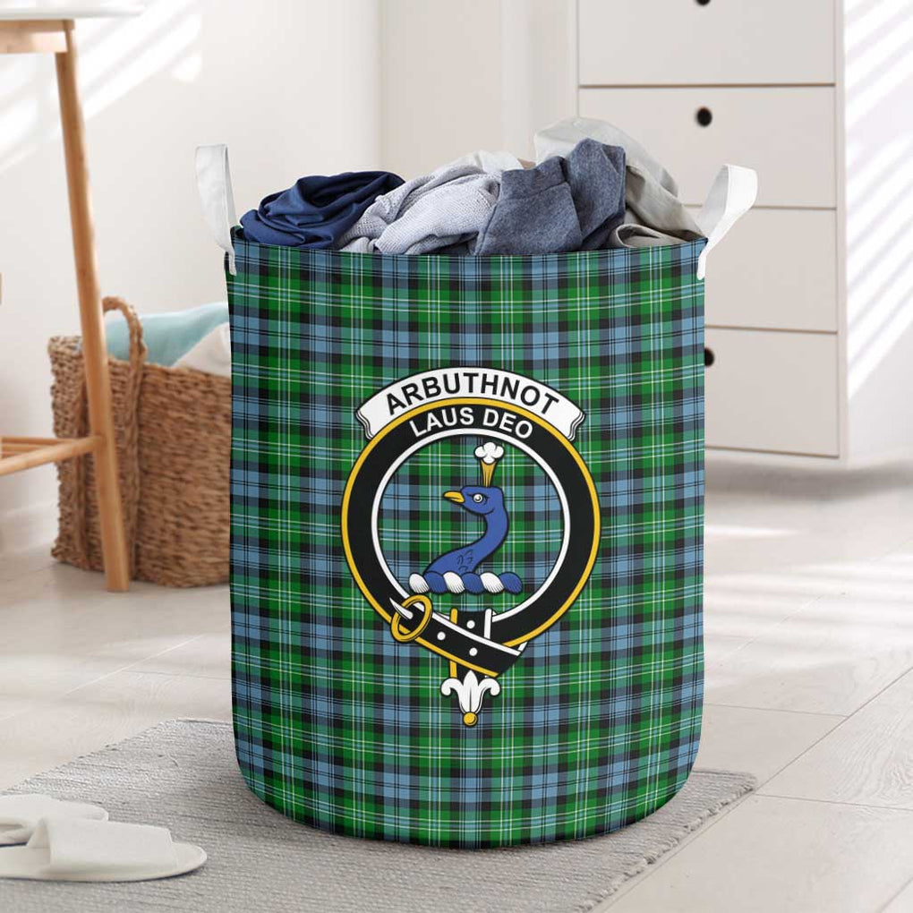 Arbuthnot Ancient Tartan Laundry Basket with Family Crest One Size - Tartanvibesclothing Shop