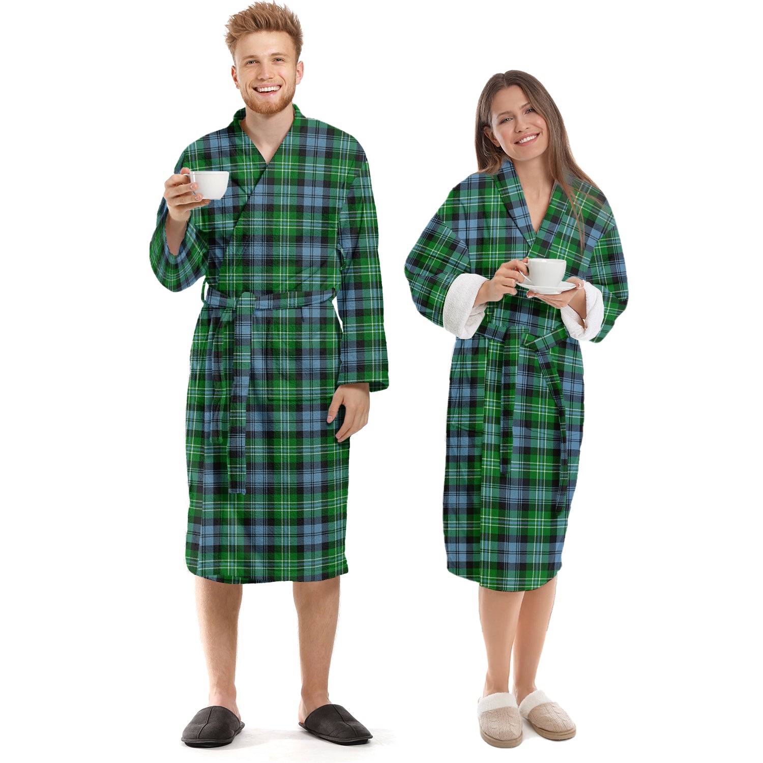 Arbuthnot Ancient Tartan Bathrobe Unisex S - Tartan Vibes Clothing