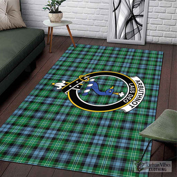 Arbuthnot Ancient Tartan Area Rug with Family Crest