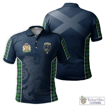 Arbuthnot Ancient Tartan Men's Polo Shirt with Family Crest and Lion Rampant Vibes Sport Style