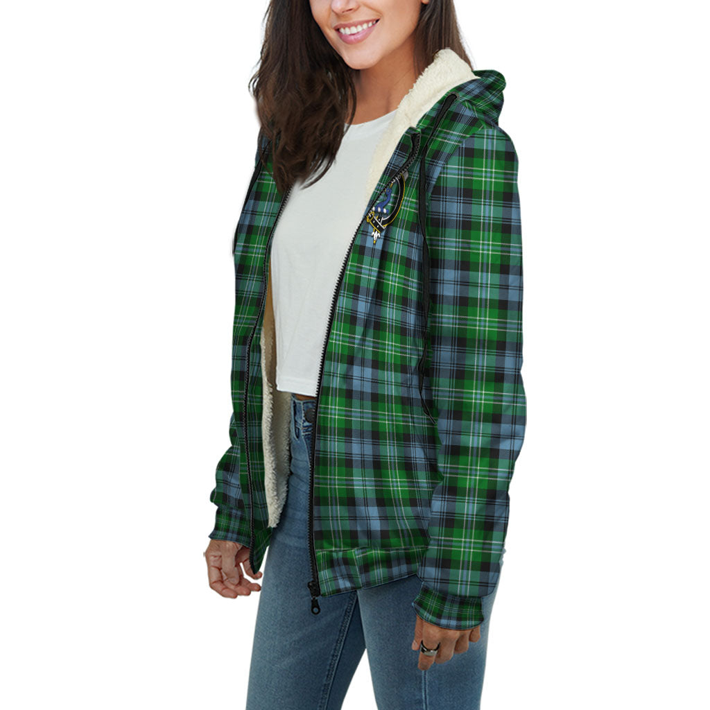 Arbuthnot Ancient Tartan Sherpa Hoodie with Family Crest Unisex - Tartanvibesclothing