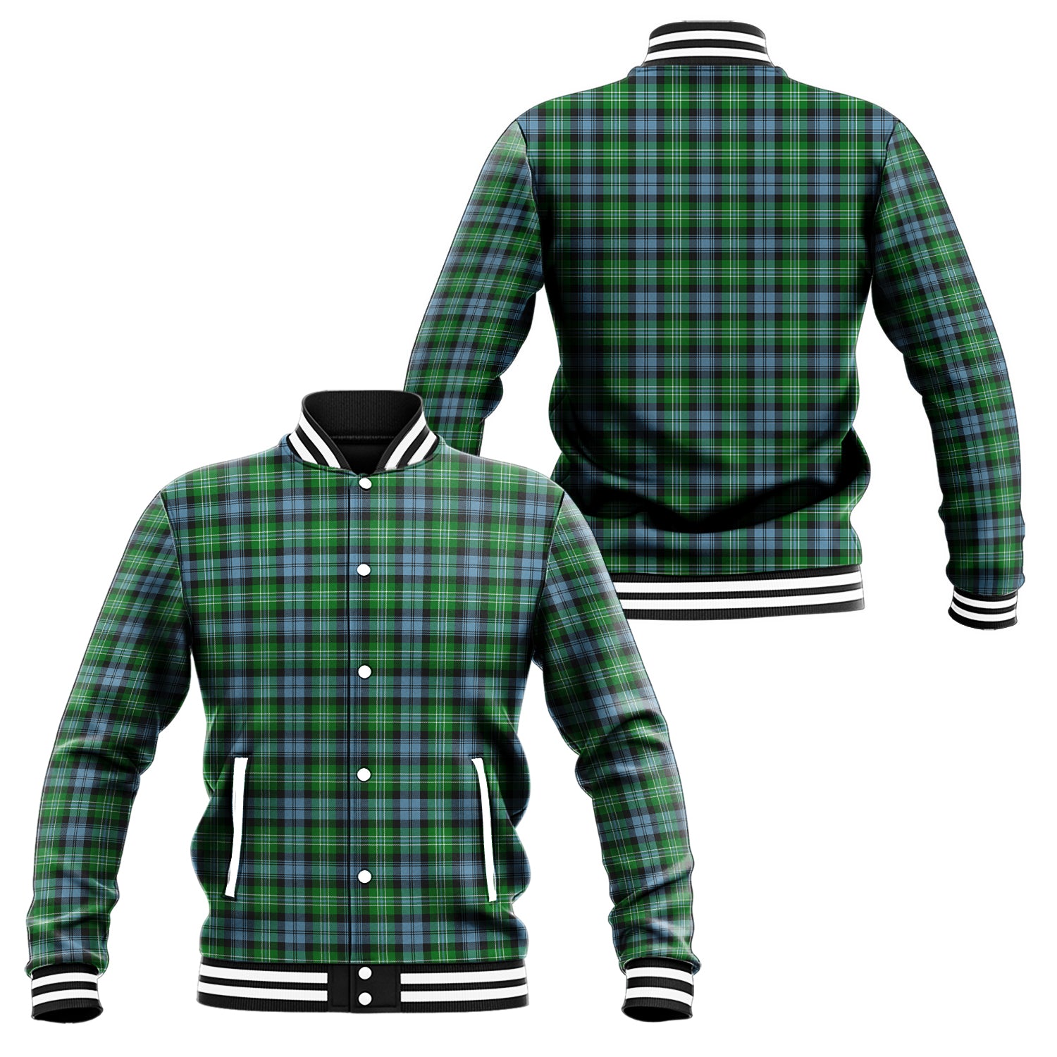 Arbuthnot Ancient Tartan Baseball Jacket Unisex - Tartan Vibes Clothing