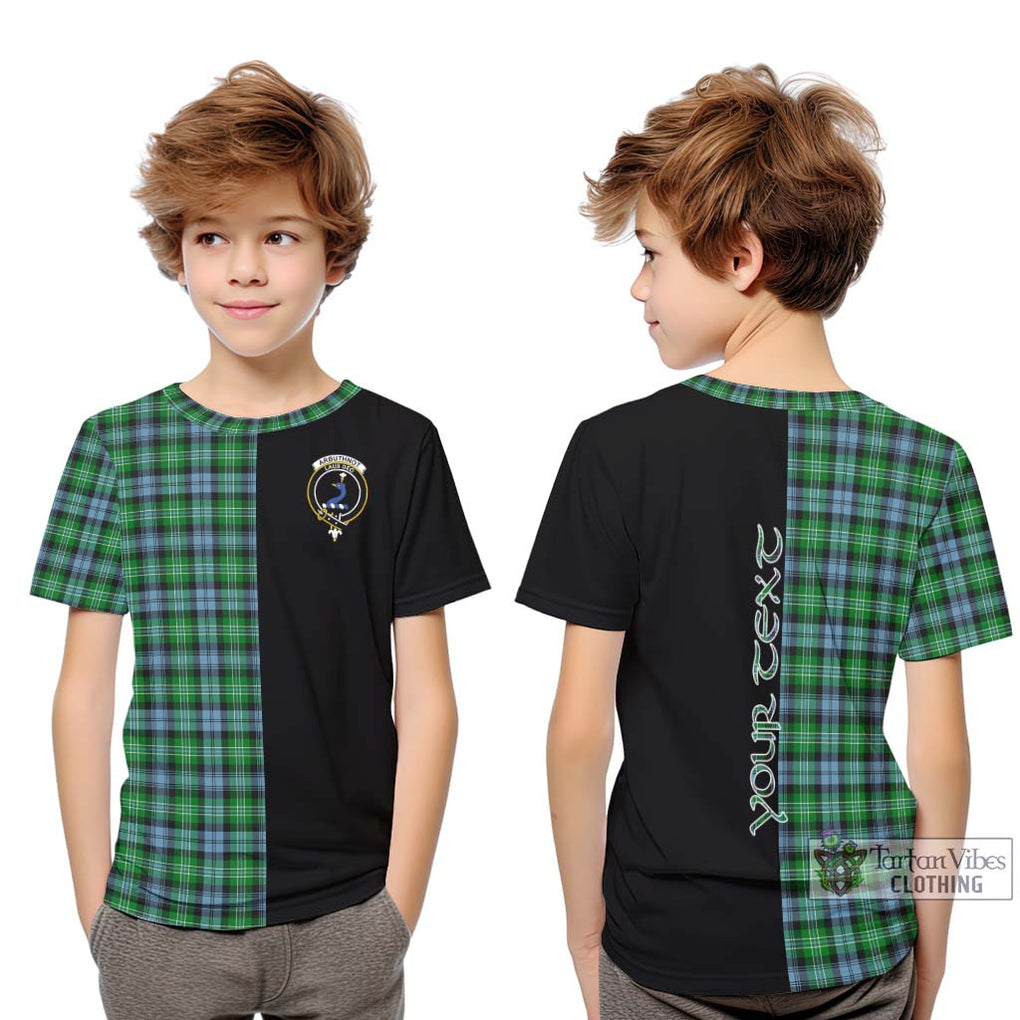 Arbuthnot Ancient Tartan Kid T-Shirt with Family Crest and Half Of Me Style Youth XL Size14 - Tartanvibesclothing Shop