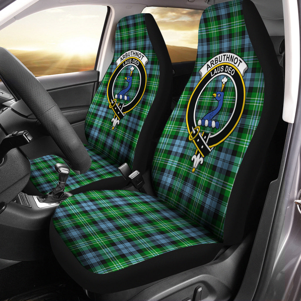 Arbuthnot Ancient Tartan Car Seat Cover with Family Crest One Size - Tartanvibesclothing