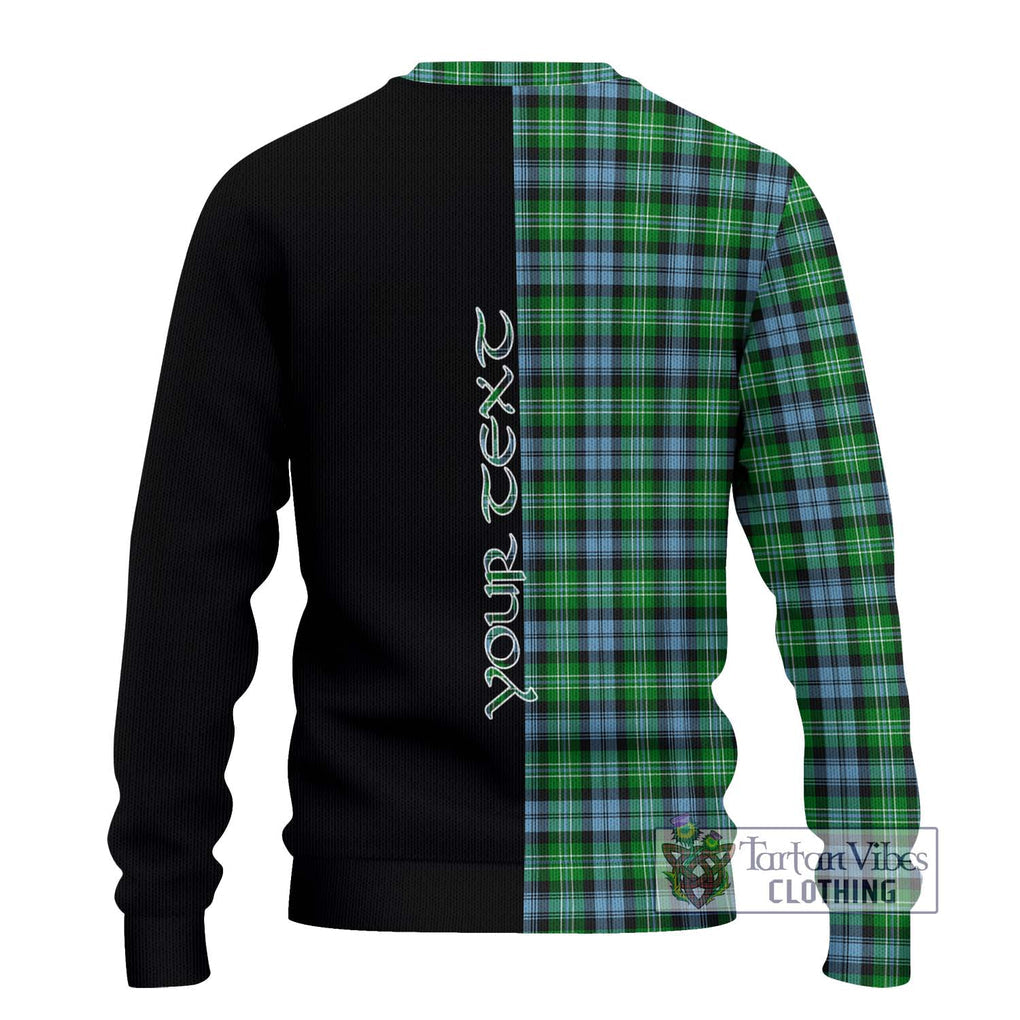 Arbuthnot Ancient Tartan Knitted Sweater with Family Crest and Half Of Me Style - Tartanvibesclothing Shop