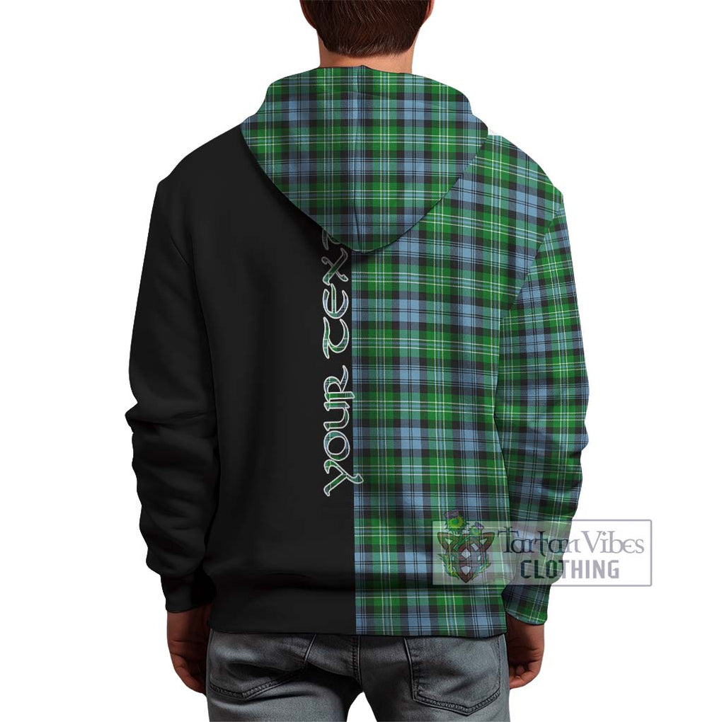 Arbuthnot Ancient Tartan Hoodie with Family Crest and Half Of Me Style - Tartanvibesclothing Shop