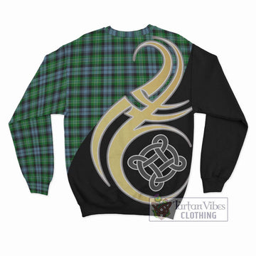 Arbuthnot Ancient Tartan Sweatshirt with Family Crest and Celtic Symbol Style