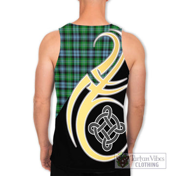 Arbuthnot Ancient Tartan Men's Tank Top with Family Crest and Celtic Symbol Style