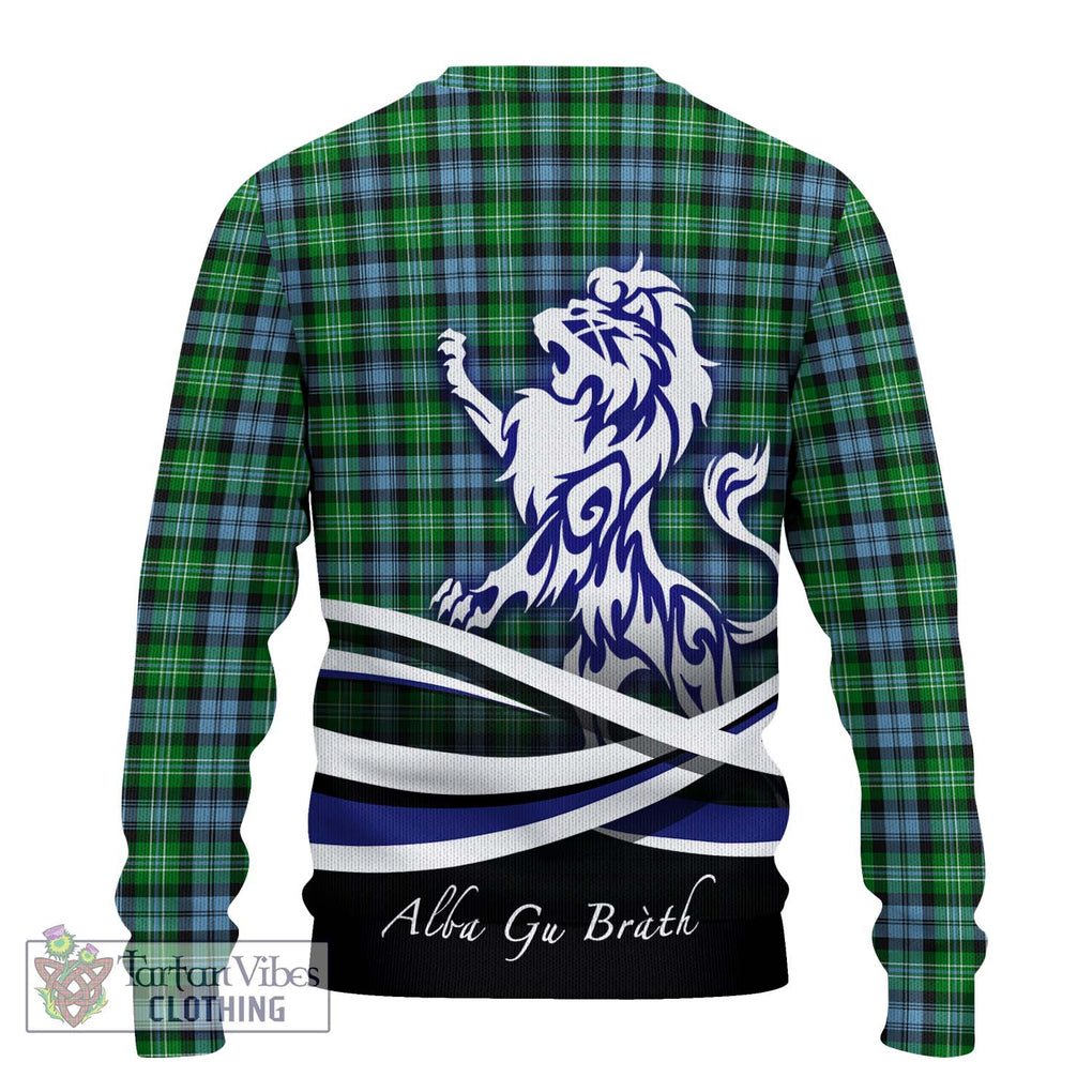 Arbuthnot Ancient Tartan Knitted Sweater with Alba Gu Brath Regal Lion Emblem - Tartanvibesclothing Shop