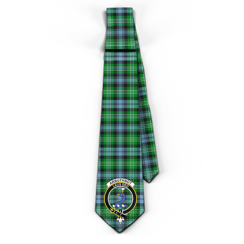 Arbuthnot Ancient Tartan Classic Necktie with Family Crest - Tartan Vibes Clothing