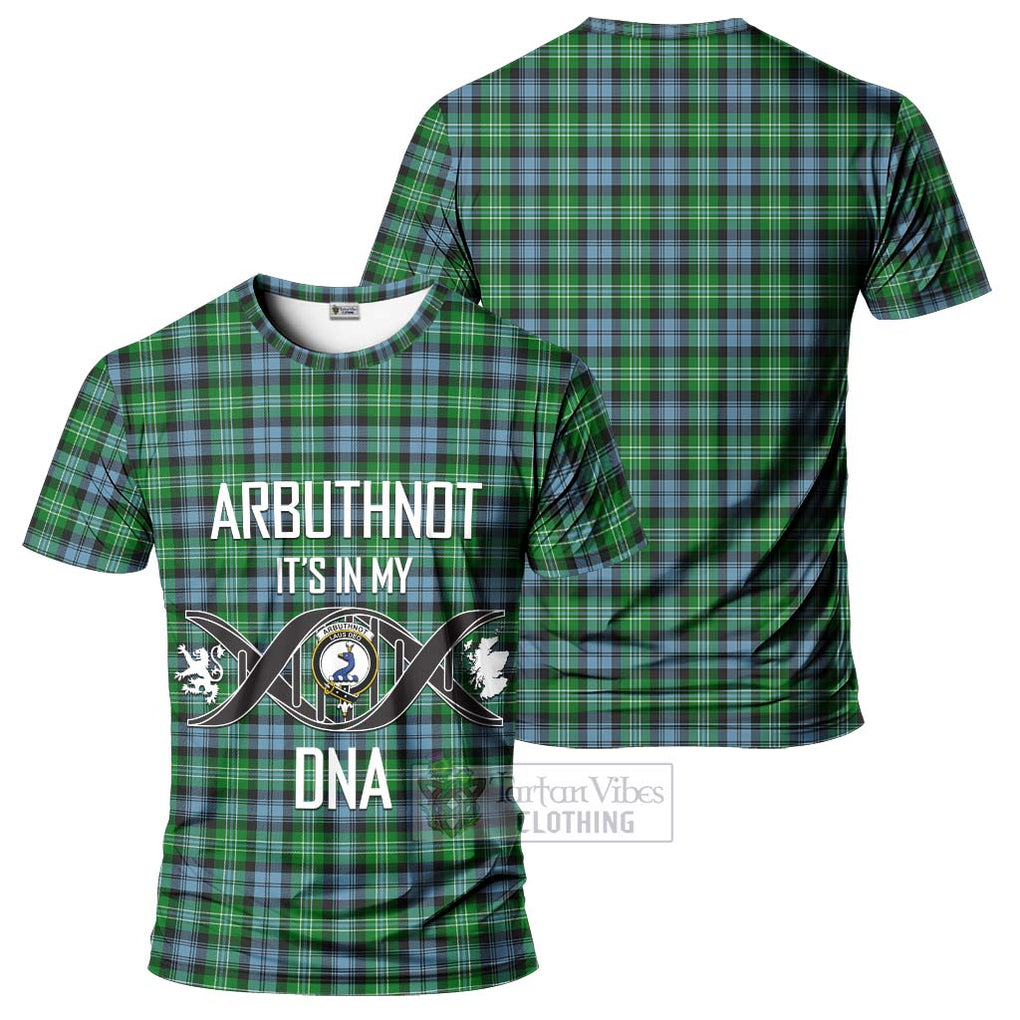 Arbuthnot Ancient Tartan T-Shirt with Family Crest DNA In Me Style - Tartan Vibes Clothing