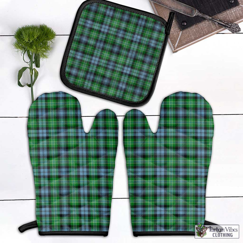 Arbuthnot Ancient Tartan Combo Oven Mitt & Pot-Holder Combo 1 Oven Mitt & 1 Pot-Holder Black - Tartan Vibes Clothing