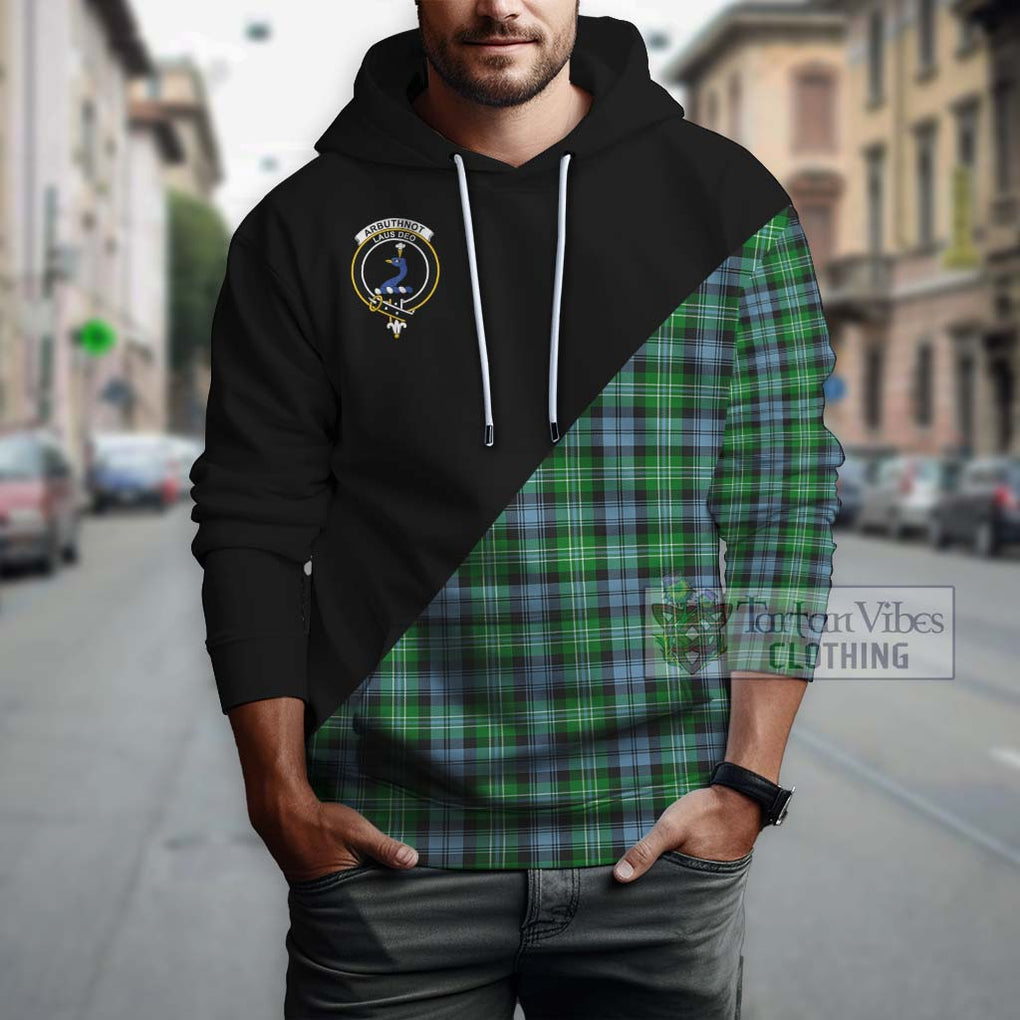 Arbuthnot Ancient Tartan Hoodie with Family Crest and Military Logo Style - Tartanvibesclothing Shop