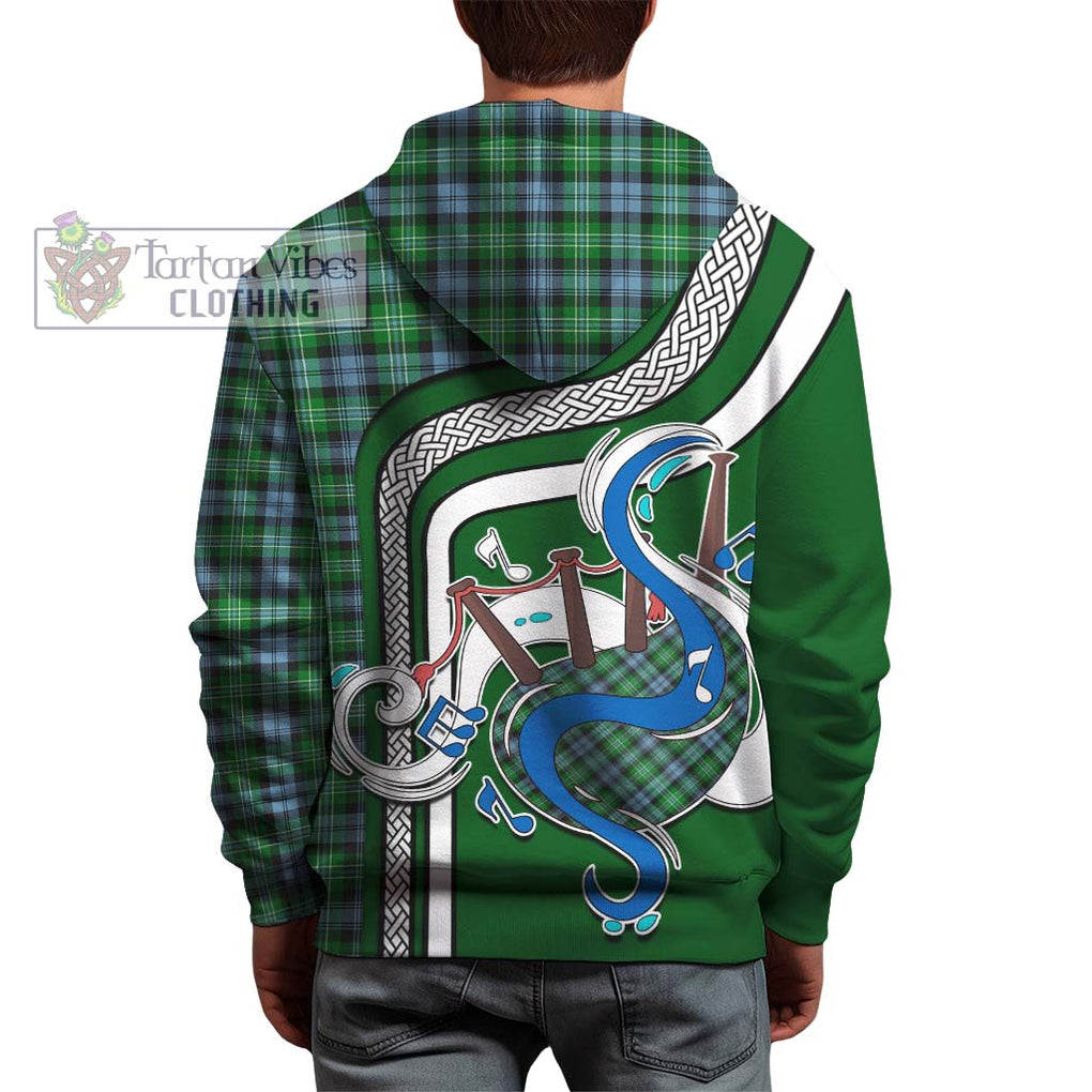 Arbuthnot Ancient Tartan Hoodie with Epic Bagpipe Style - Tartanvibesclothing Shop