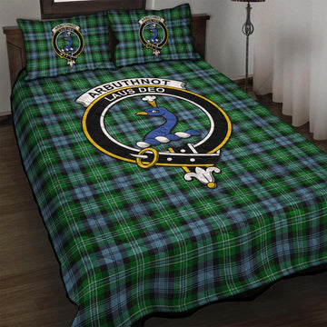 Arbuthnot Ancient Tartan Quilt Bed Set with Family Crest