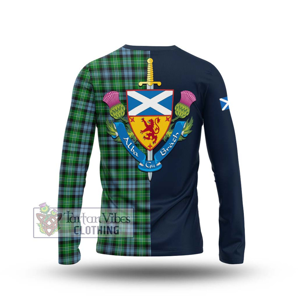 Tartan Vibes Clothing Arbuthnot Ancient Tartan Long Sleeve T-Shirt with Scottish Lion Royal Arm Half Style